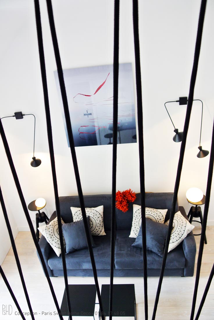 paris sweet home deco Airbnb champs elysées rénovation décoration salon